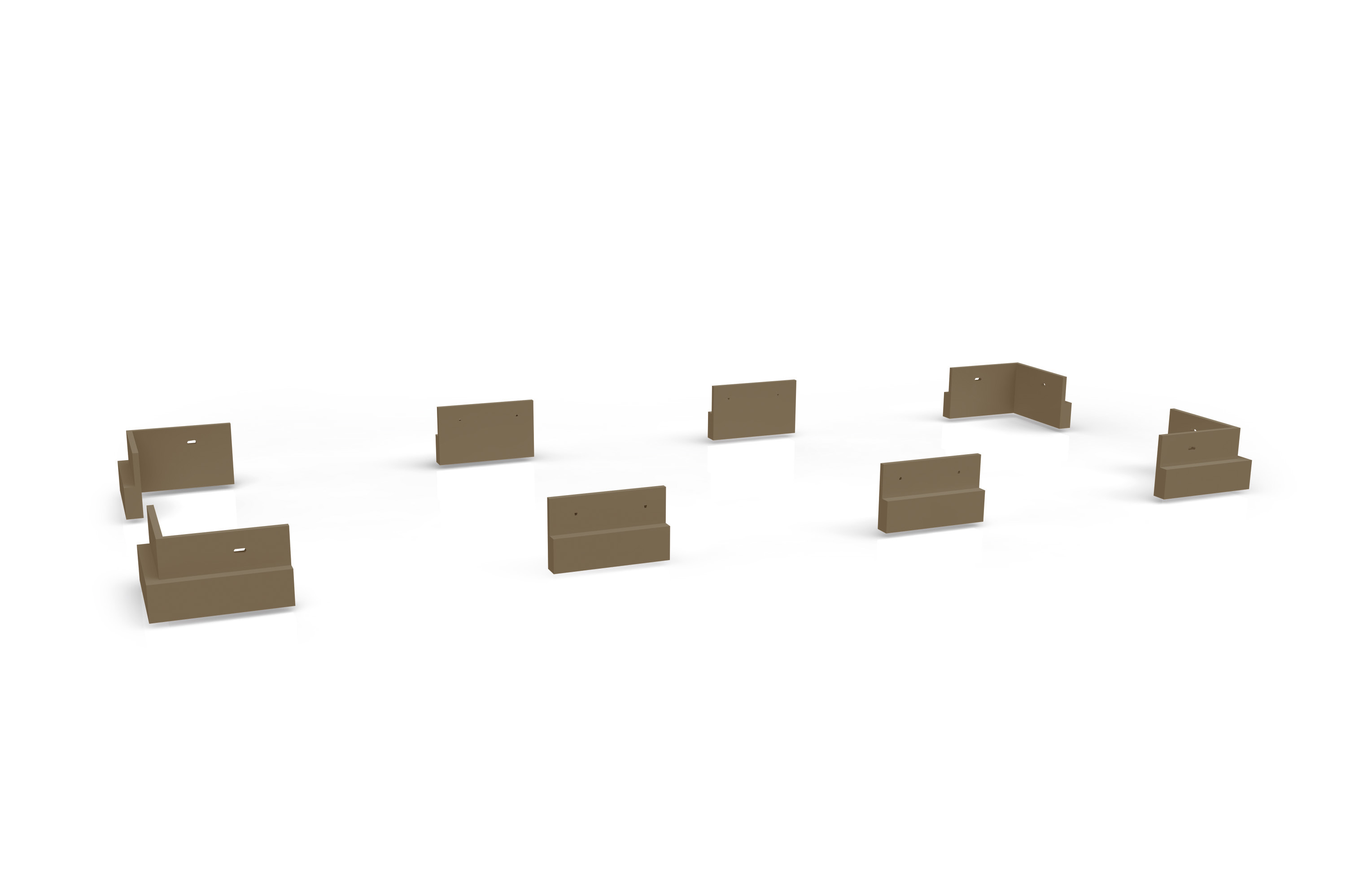 Conjunto 8 pés p/ roupeiro B110