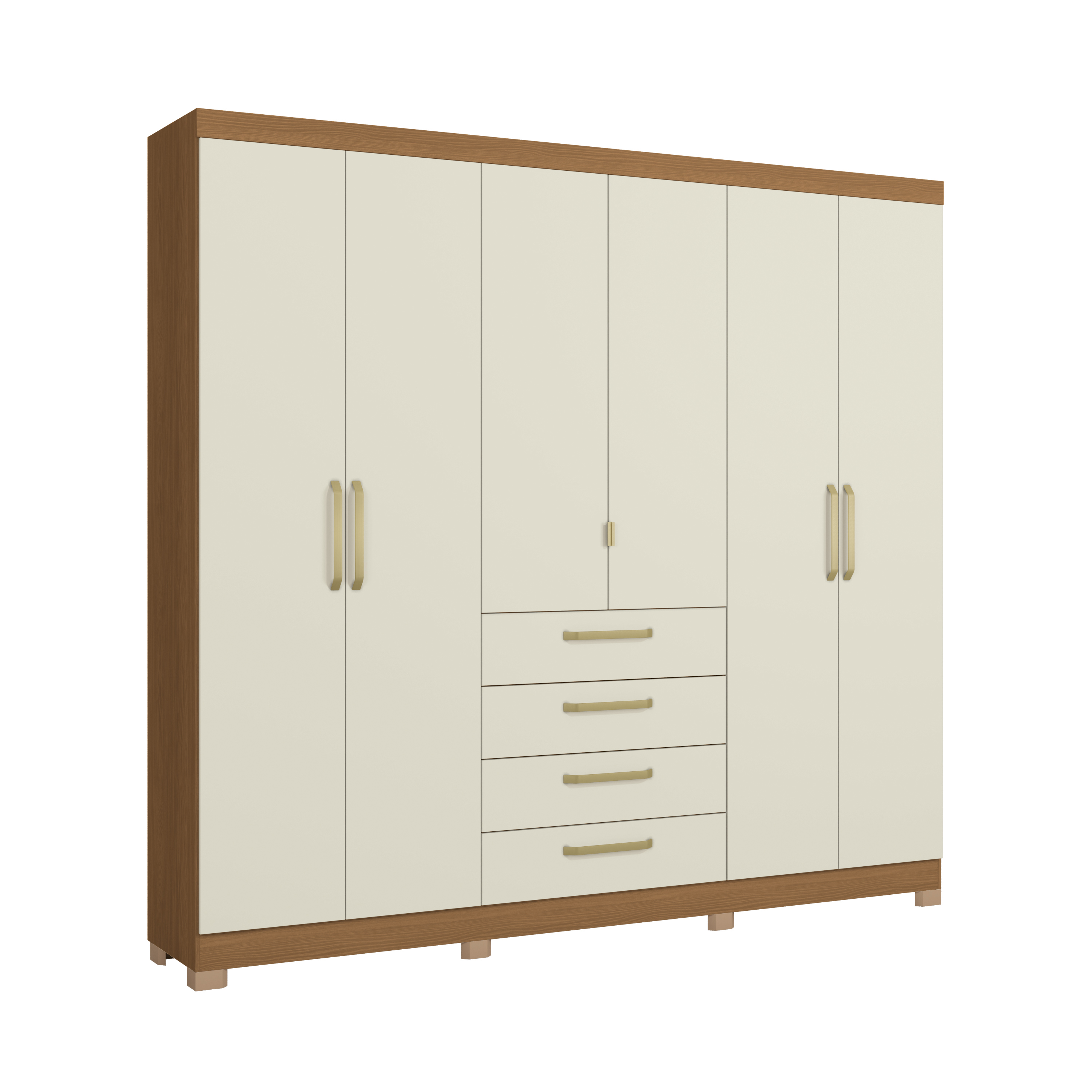 Roupeiro 6 portas | 4 gav. | com pés  CB03T585