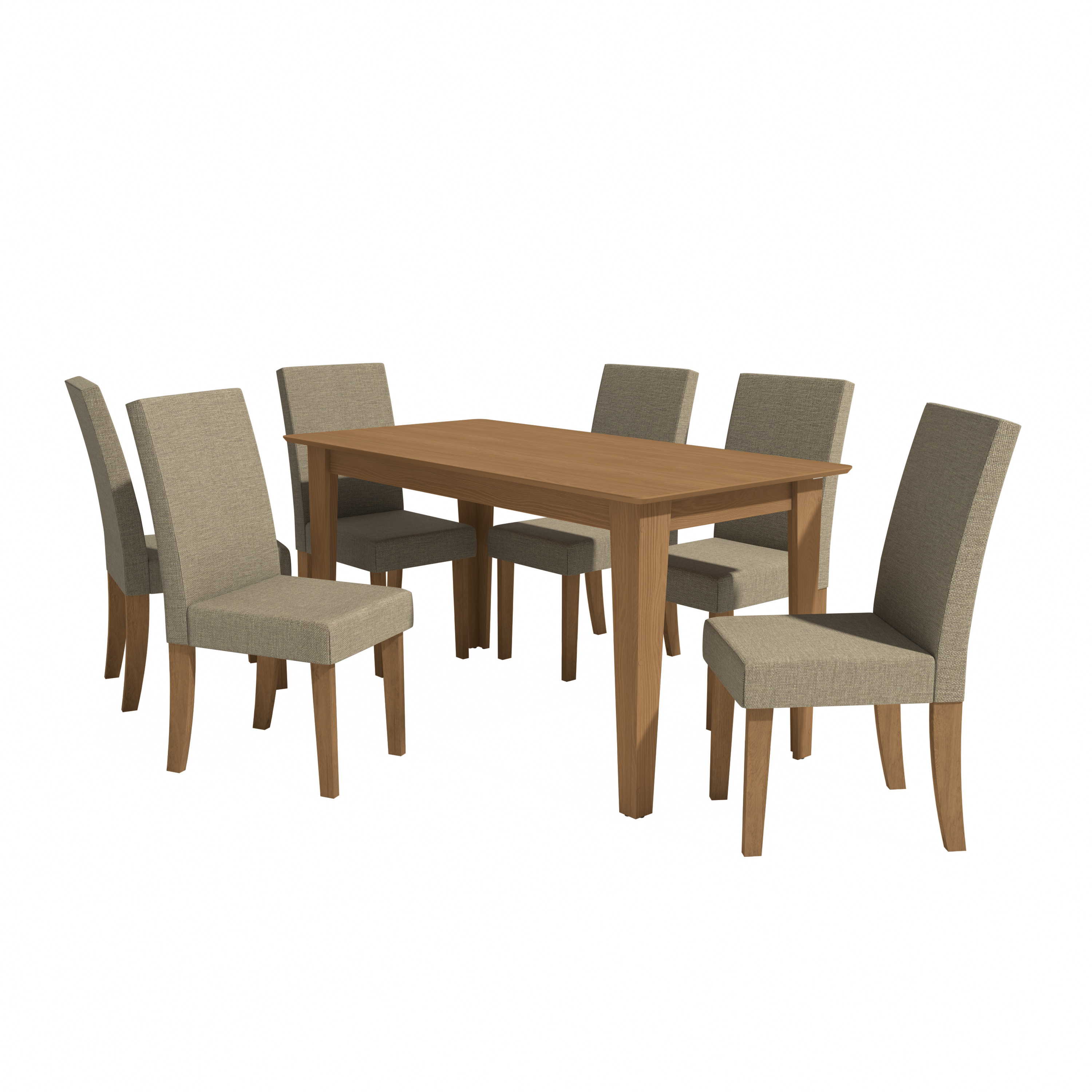 Conj Mesa Melina com 6 Cadeiras Dália  CSJ1855CN