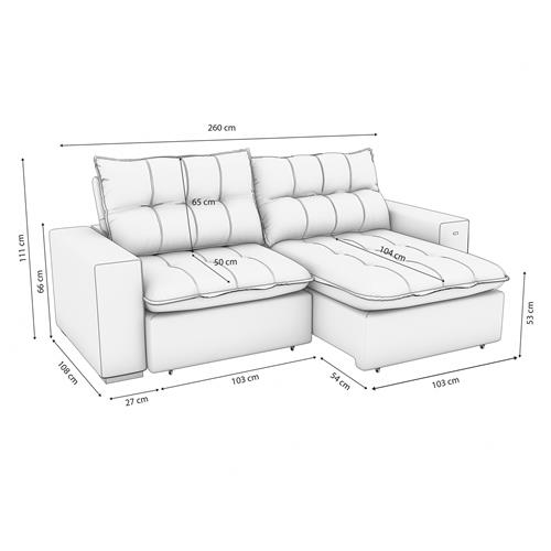 Sofá Zuri 2,6m S217-2