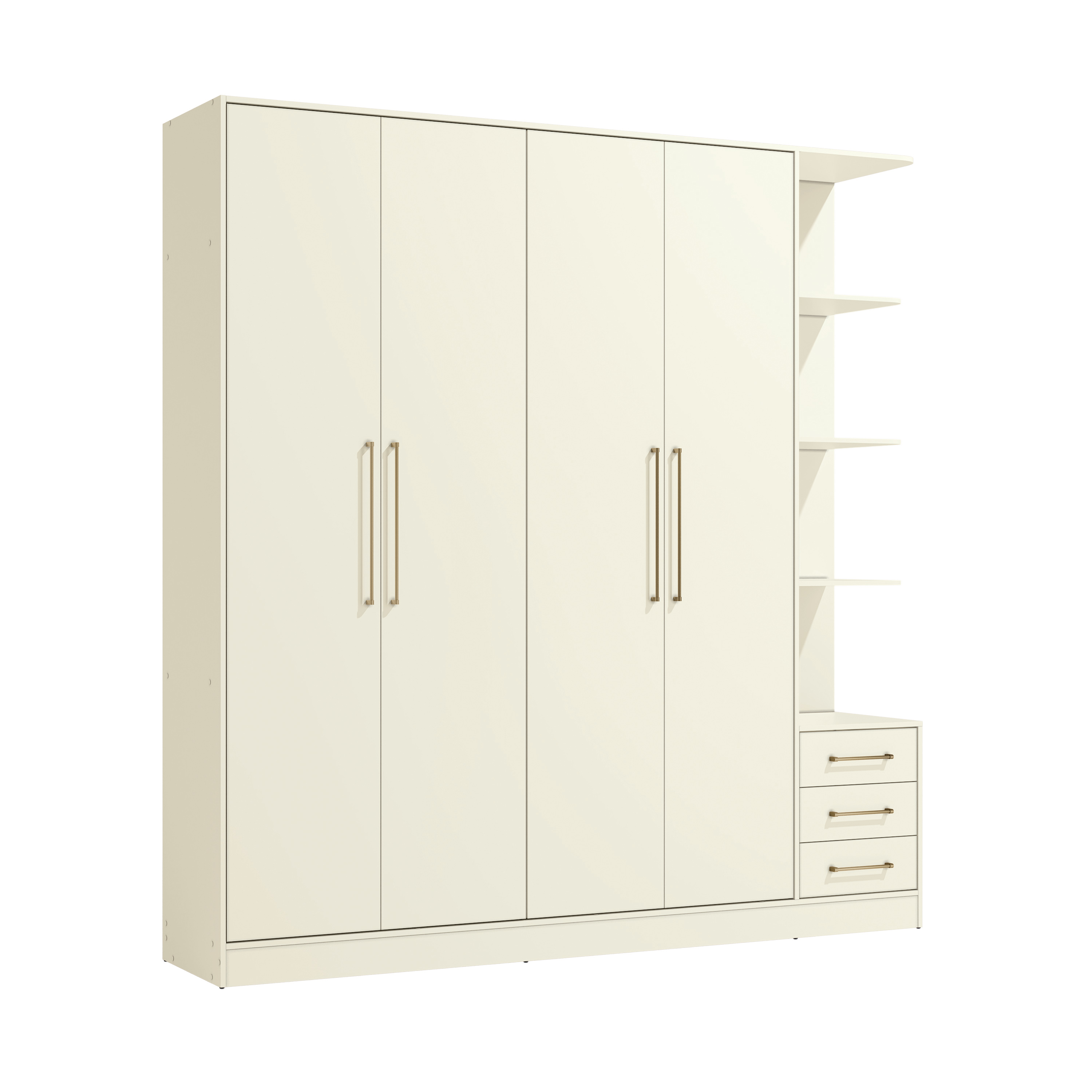 Roupeiro 4 portas | 5 gavetas T593-OWCN